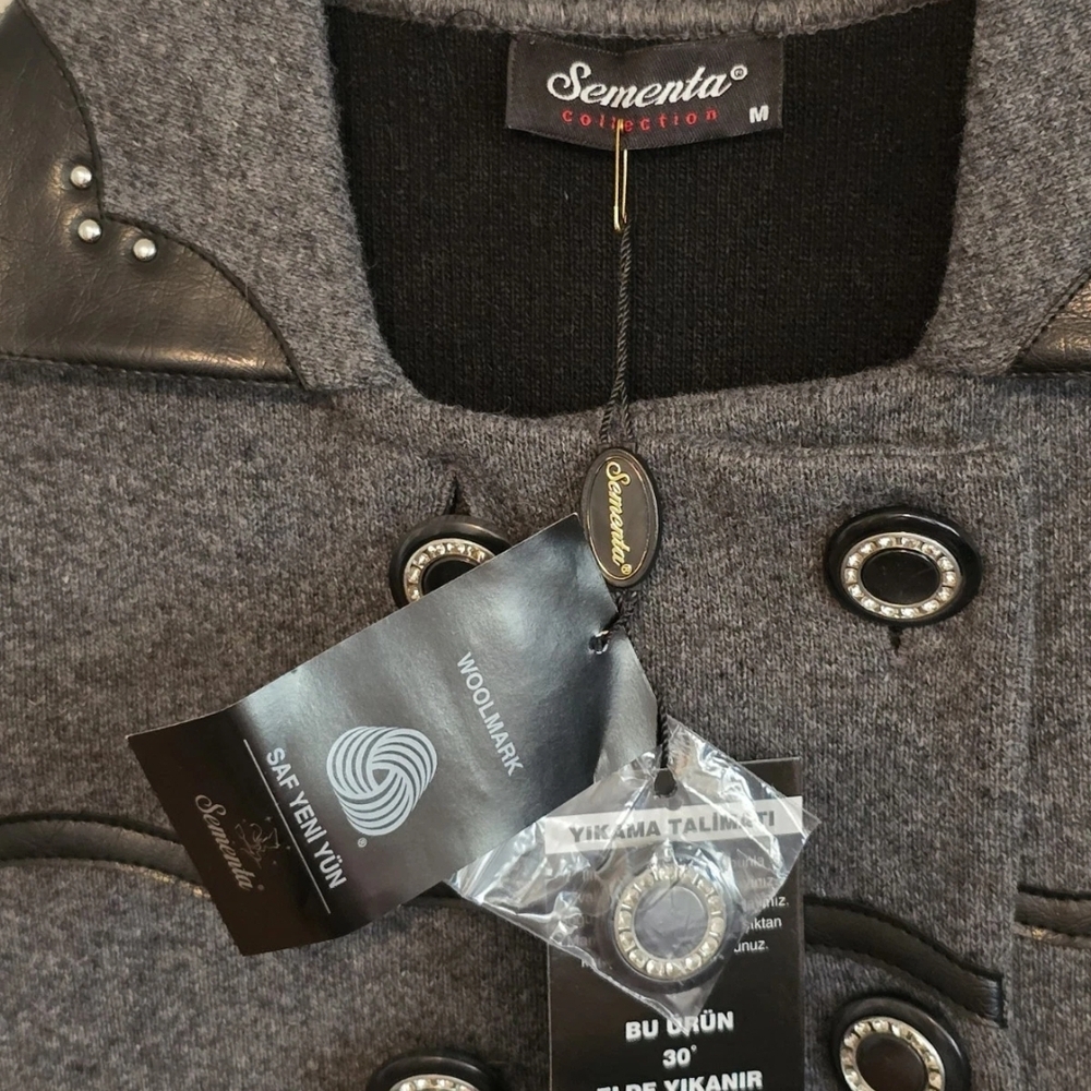 Chic Double-Breasted Gray Pea Coat - Picture 3 of 5